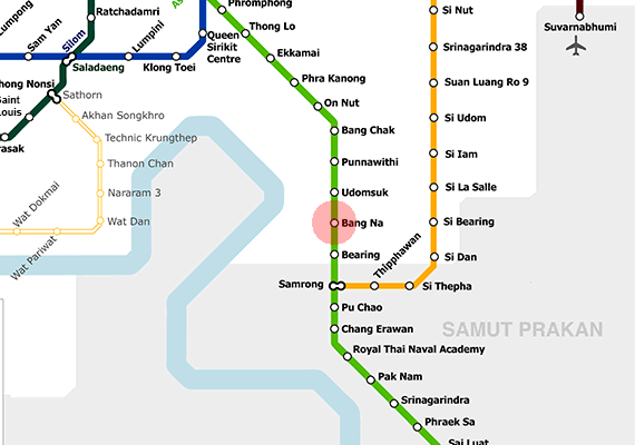 Bang Na station map