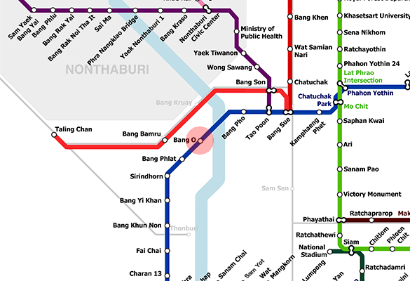 Bang O station map