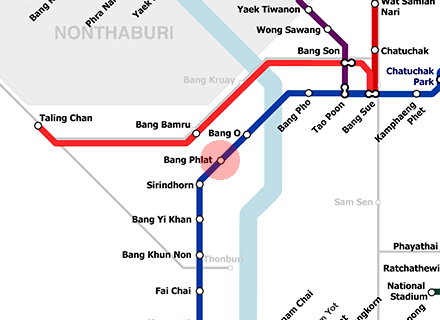 Bang Phlat station map