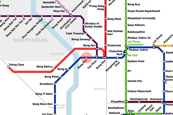 Bang Pho station map