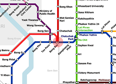Bang Sue station map