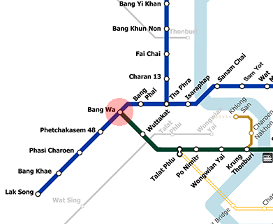 Bang Wa station map