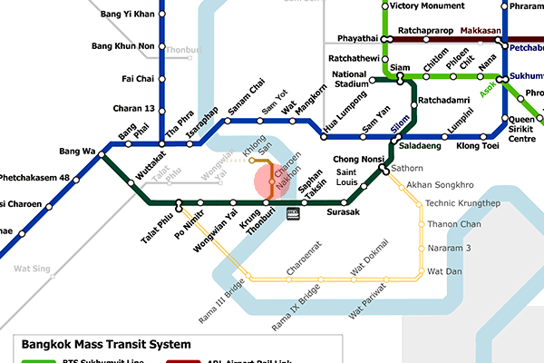 Charoen Nakhon station map