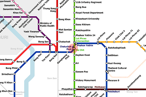 Chatuchak Park station map