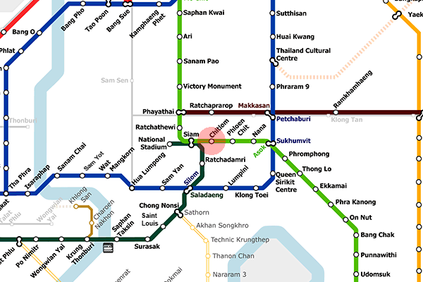 Chit Lom station map