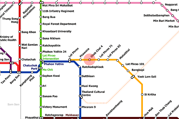 Chok Chai 4 station map