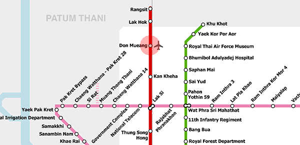 Don Mueang station map