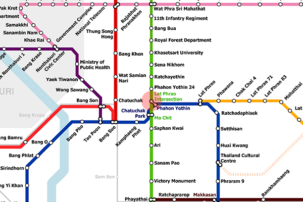 Ha Yaek Lat Phrao station map