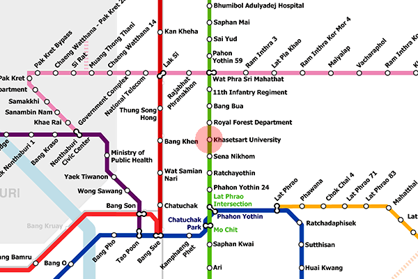 Kasetsart University station map