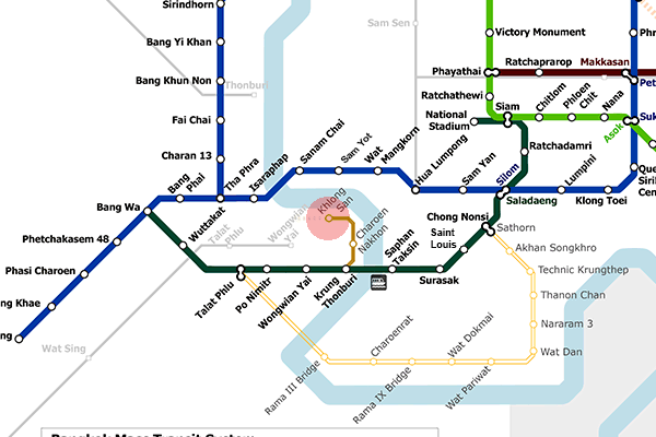 Khlong San station map
