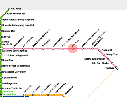 Khu Bon station map