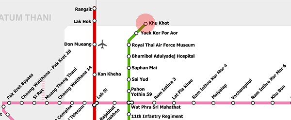 Khu Khot station map