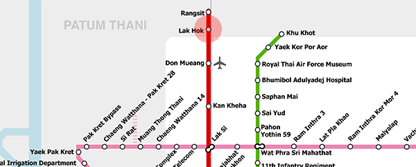 Lak Hok (Rangsit University) station map