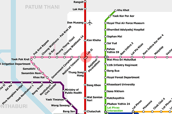 Lak Si station map
