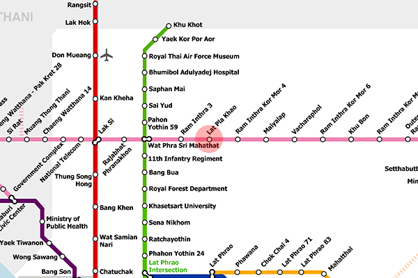 Lat Pla Khao station map