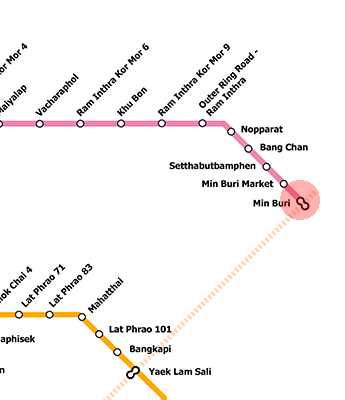 Min Buri station map