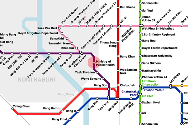 Ministry of Public Health station map