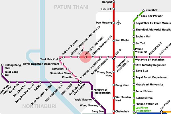 Muang Thong Thani station map