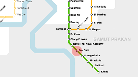 Pak Nam station map
