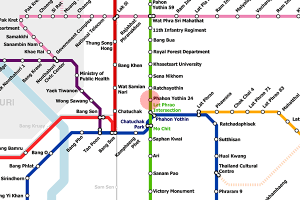 Phahon Yothin 24 station map