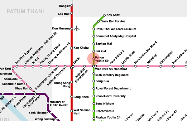 Phahon Yothin 59 station map