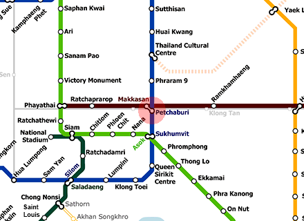 Phetchaburi station map