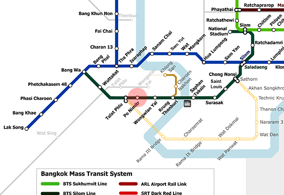 Pho Nimit station map
