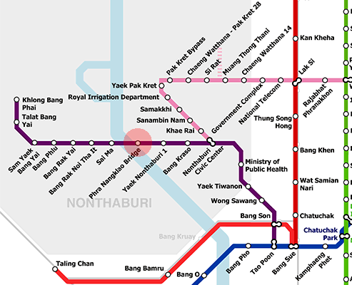 Phra Nang Klao Bridge station map