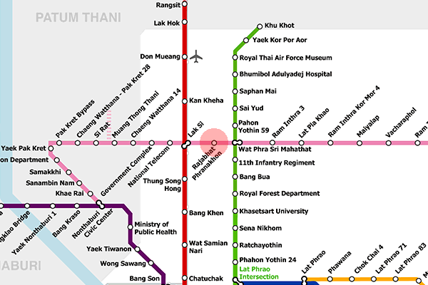 Rajabhat Phranakhon station map