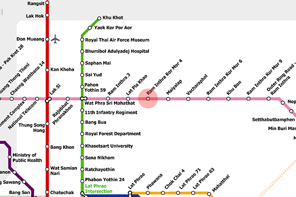Ram Inthra Kor Mor 4 station map