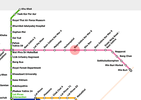 Ram Inthra Kor Mor 6 station map