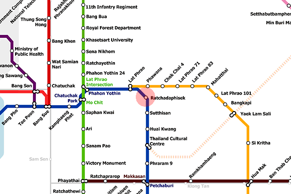 Ratchadaphisek station map
