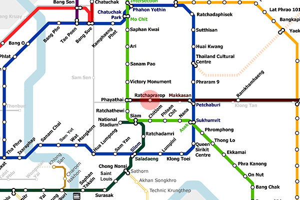 Ratchaprarop station map