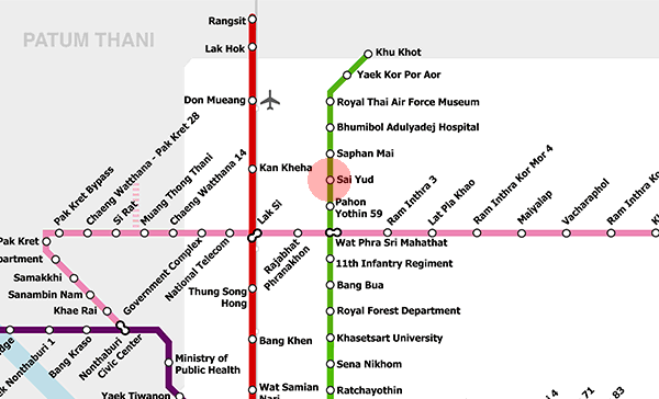 Sai Yud station map