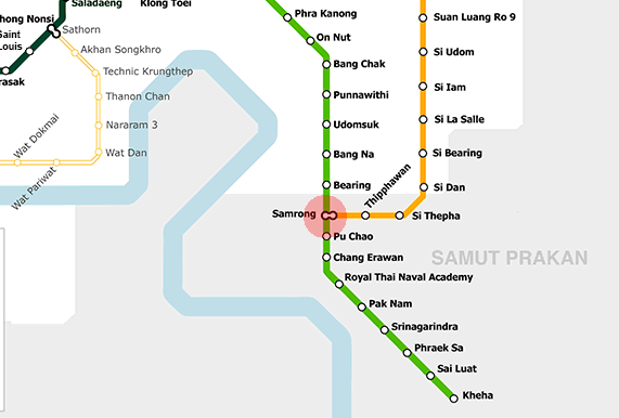 Samrong station map