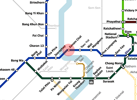 Sanam Chai station map