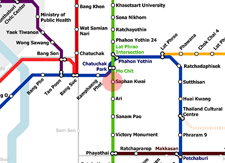 Saphan Khwai station map