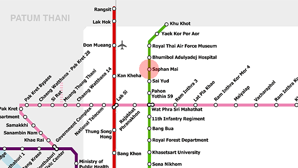 Saphan Mai station map