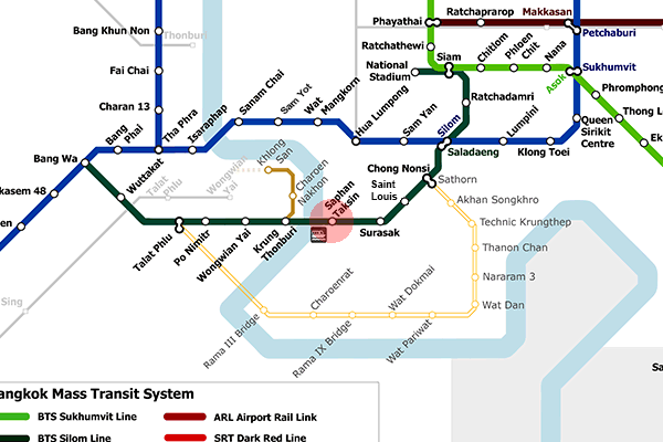 Saphan Tasin station map