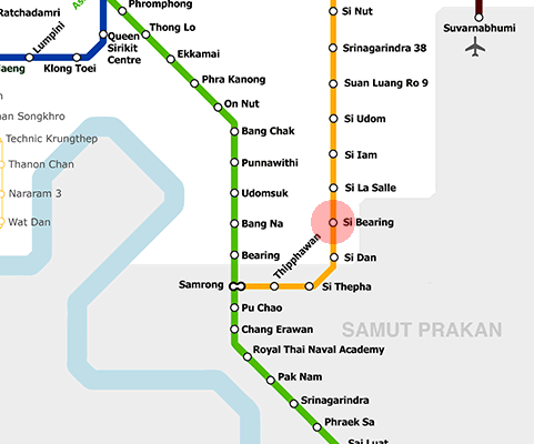 Si Bearing station map