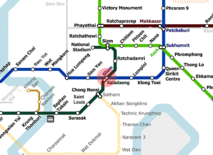 Si Lom station map