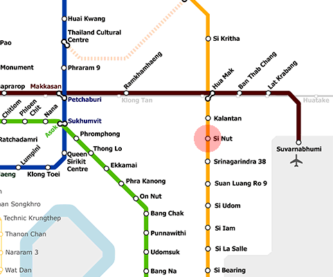 Si Nut station map