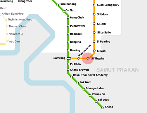 Si Thepha station map