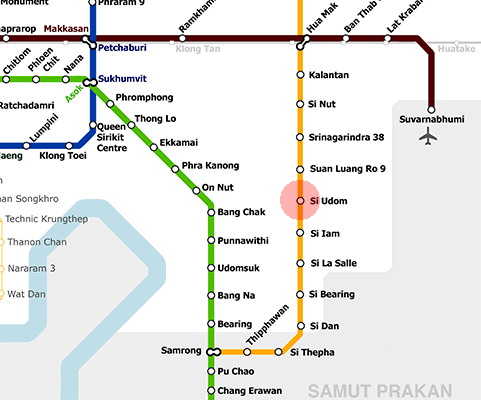 Si Udom station map