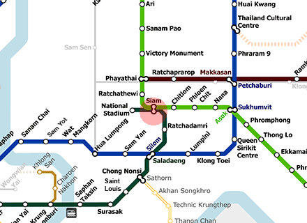 Siam station map