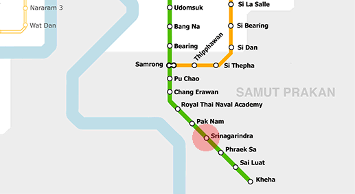 Srinagarindra station map
