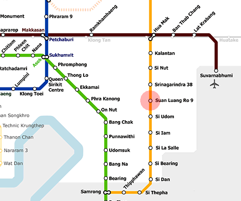 Suan Luang Rama IX station map