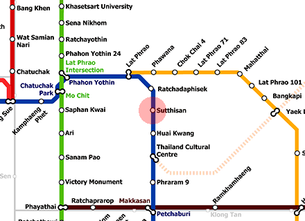 Sutthisan station map