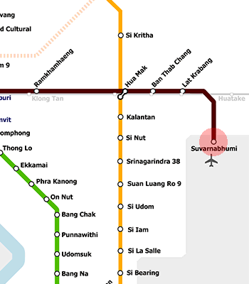 Suvarnabhumi (Airport) station map