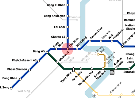 Tha Phra station map